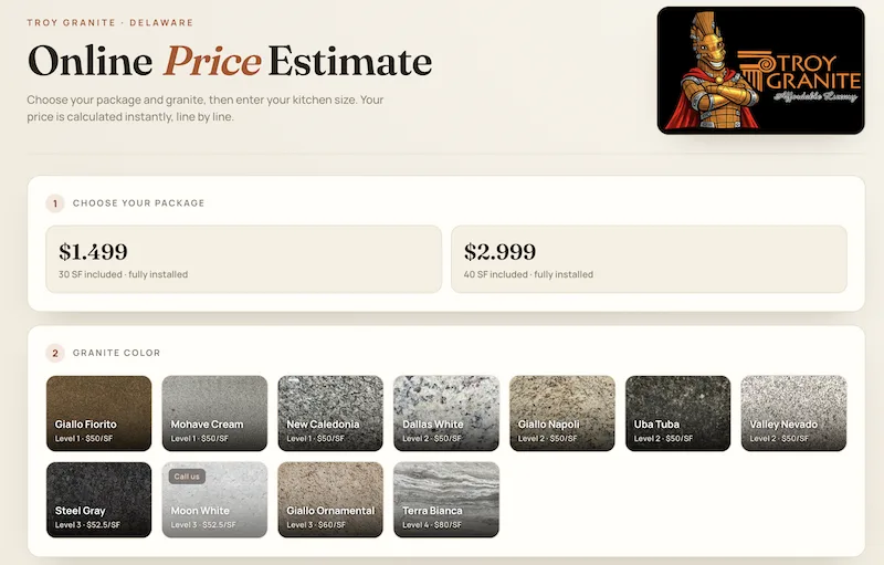 Looking for a Granite Countertop Price in Delaware — Without the Wait?